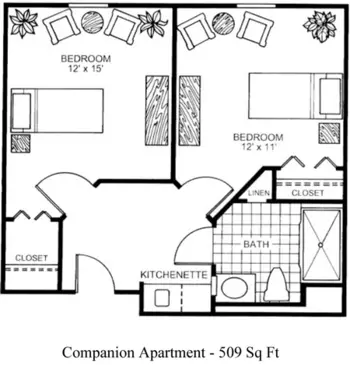 Floorplan of Princeton Village of Largo, Assisted Living, Largo, FL 4