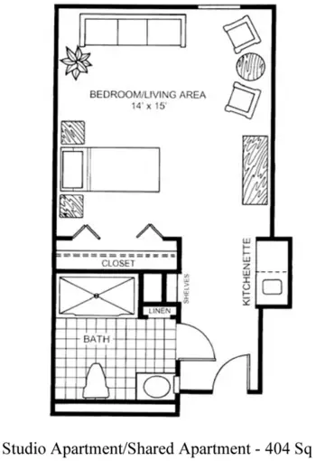 Floorplan of Princeton Village of Largo, Assisted Living, Largo, FL 6
