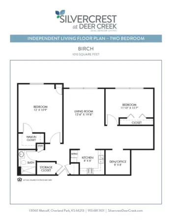 Floorplan of Silvercrest at Deer Creek, Assisted Living, Overland Park, KS 3