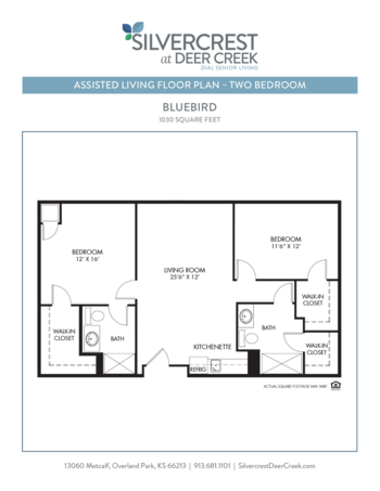 Floorplan of Silvercrest at Deer Creek, Assisted Living, Overland Park, KS 9