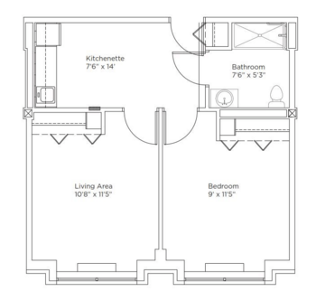 Floorplan of The Brielle at Seaview, Assisted Living, Staten Island, NY 5