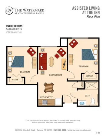 Floorplan of Watermark at Continental Ranch, Assisted Living, Tucson, AZ 3