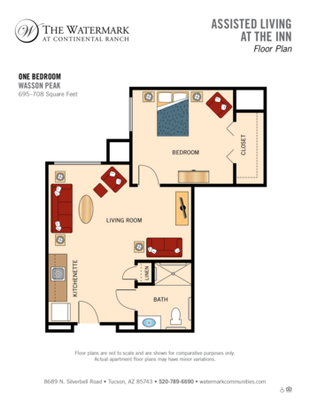 Floorplan of Watermark at Continental Ranch, Assisted Living, Tucson, AZ 7