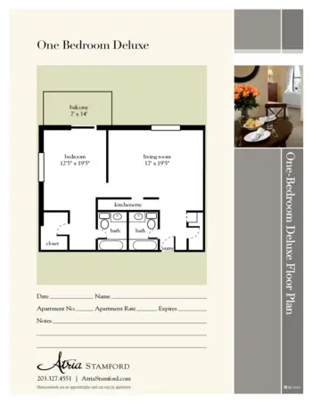 Floorplan of Atria Stamford, Assisted Living, Stamford, CT 5