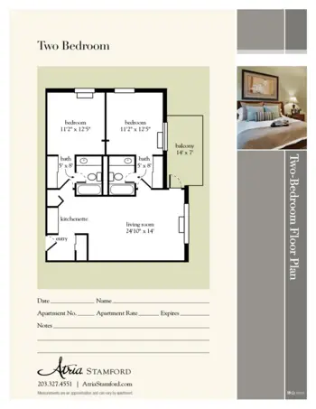 Floorplan of Atria Stamford, Assisted Living, Stamford, CT 7