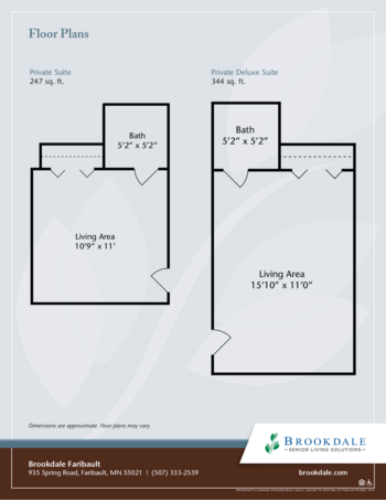 Floorplan of Brookdale Faribault, Assisted Living, Faribault, MN 1