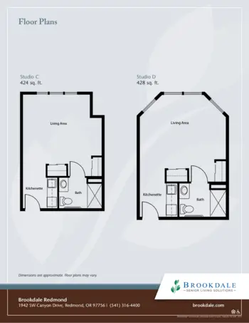 Floorplan of Brookdale Redmond, Assisted Living, Redmond, OR 2