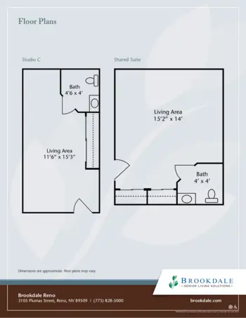 Floorplan of Brookdale Reno, Assisted Living, Memory Care, Reno, NV 2