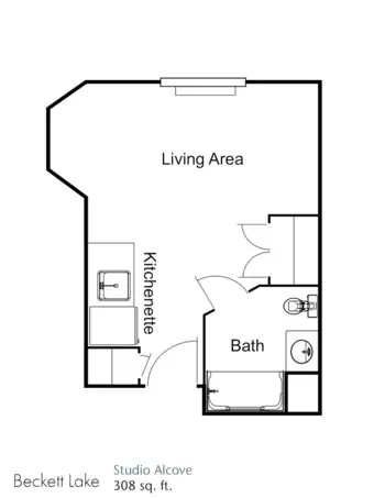 Floorplan of Colonnade Beckett Lake, Assisted Living, Clearwater, FL 3