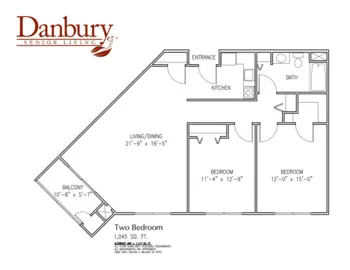 Floorplan of Danbury Senior Living, Assisted Living, Cuyahoga Falls, OH 3