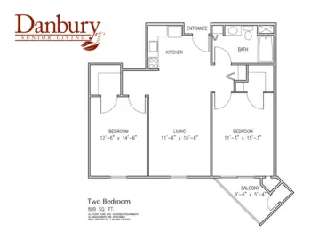 Floorplan of Danbury Senior Living, Assisted Living, Cuyahoga Falls, OH 4