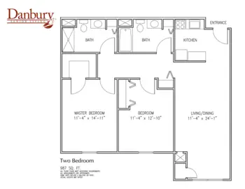 Floorplan of Danbury Senior Living, Assisted Living, Cuyahoga Falls, OH 6