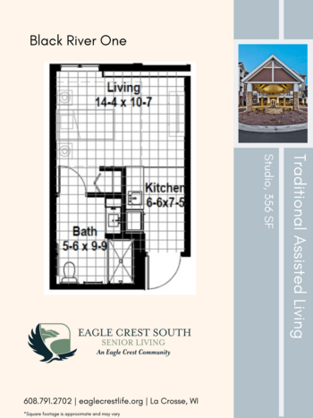 Floorplan of Eagle Crest South, Assisted Living, La Crosse, WI 1