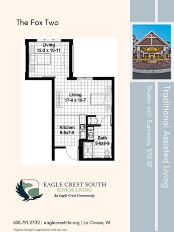 Floorplan of Eagle Crest South, Assisted Living, La Crosse, WI 3