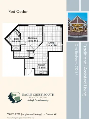 Floorplan of Eagle Crest South, Assisted Living, La Crosse, WI 9