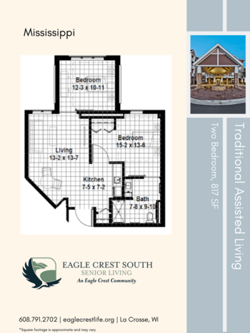 Floorplan of Eagle Crest South, Assisted Living, La Crosse, WI 10