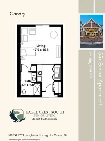 Floorplan of Eagle Crest South, Assisted Living, La Crosse, WI 11