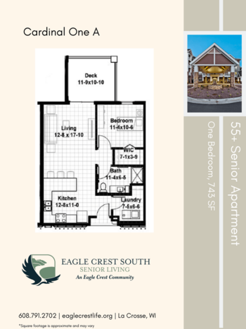 Floorplan of Eagle Crest South, Assisted Living, La Crosse, WI 12