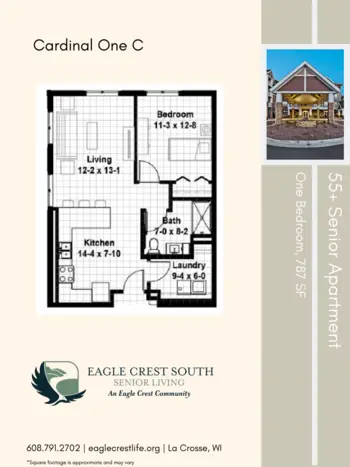 Floorplan of Eagle Crest South, Assisted Living, La Crosse, WI 14