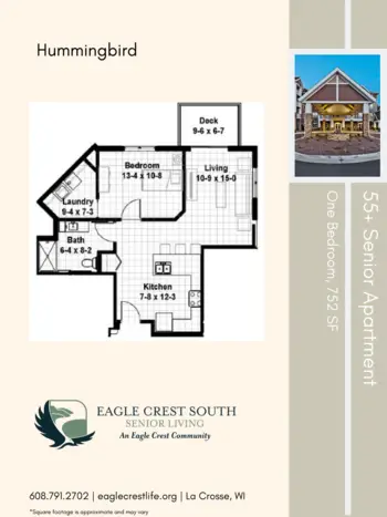 Floorplan of Eagle Crest South, Assisted Living, La Crosse, WI 15
