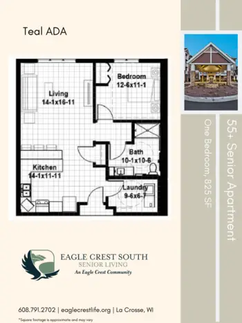 Floorplan of Eagle Crest South, Assisted Living, La Crosse, WI 16