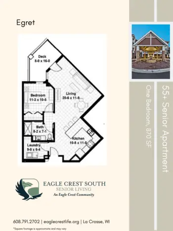 Floorplan of Eagle Crest South, Assisted Living, La Crosse, WI 17