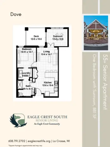 Floorplan of Eagle Crest South, Assisted Living, La Crosse, WI 18