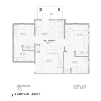 Floorplan of Fieldstone Cooper Point, Assisted Living, Olympia, WA 2