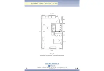 Floorplan of Fieldstone Place, Assisted Living, Clarksville, TN 2