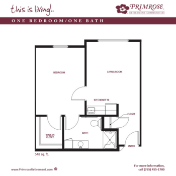 Floorplan of Kokomo Primrose, Assisted Living, Kokomo, IN 1