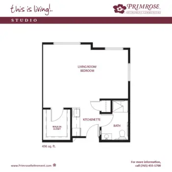 Floorplan of Kokomo Primrose, Assisted Living, Kokomo, IN 2