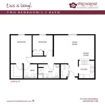 Floorplan of Kokomo Primrose, Assisted Living, Kokomo, IN 3
