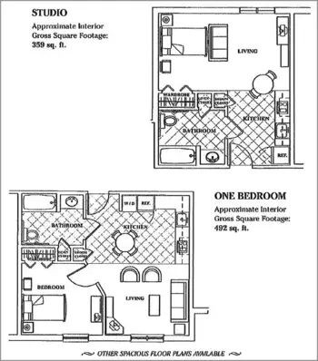 Floorplan of La Plantation Retirement Community, Assisted Living, Denham Springs, LA 1