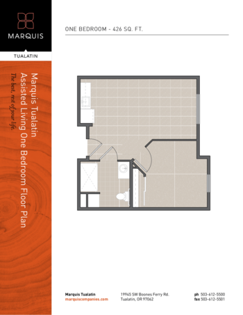Floorplan of Marquis Tualatin Assisted Living, Assisted Living, Tualatin, OR 2