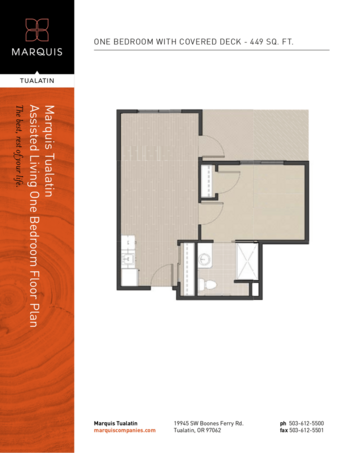 Floorplan of Marquis Tualatin Assisted Living, Assisted Living, Tualatin, OR 3