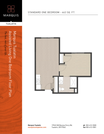Floorplan of Marquis Tualatin Assisted Living, Assisted Living, Tualatin, OR 5