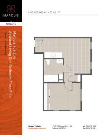Floorplan of Marquis Tualatin Assisted Living, Assisted Living, Tualatin, OR 8