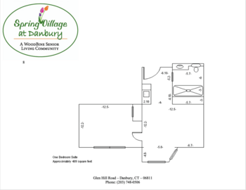 Floorplan of Spring Village at Danbury, Assisted Living, Danbury, CT 1