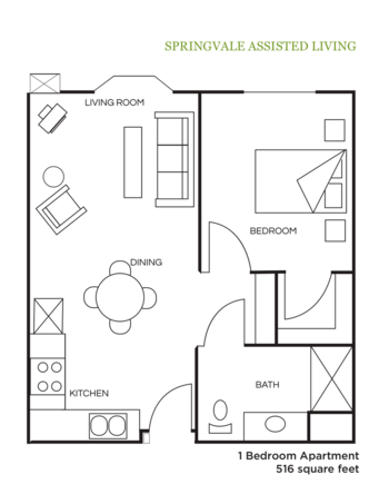 Floorplan of Springvale Assisted Living, Assisted Living, Humboldt, IA 1