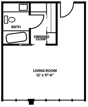 Floorplan of Wesley Palms, Assisted Living, San Diego, CA 3