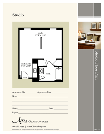Floorplan of Atria Glastonbury, Assisted Living, Glastonbury, CT 1