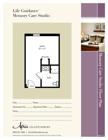 Floorplan of Atria Glastonbury, Assisted Living, Glastonbury, CT 4