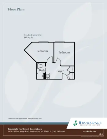Floorplan of Brookdale Northwest Greensboro, Assisted Living, Greensboro, NC 3