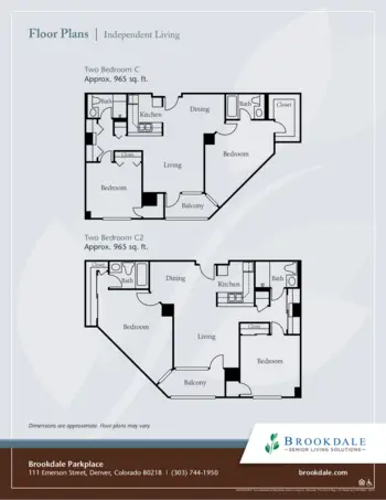 Floorplan of Brookdale Parkplace, Assisted Living, Denver, CO 2