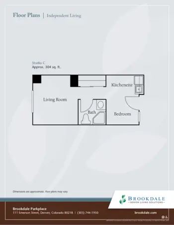 Floorplan of Brookdale Parkplace, Assisted Living, Denver, CO 6