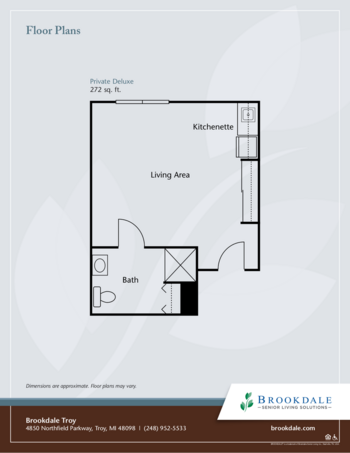 Floorplan of Brookdale Troy, Assisted Living, Troy, MI 2