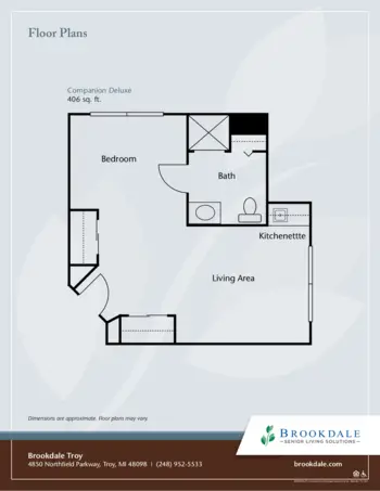 Floorplan of Brookdale Troy, Assisted Living, Troy, MI 3
