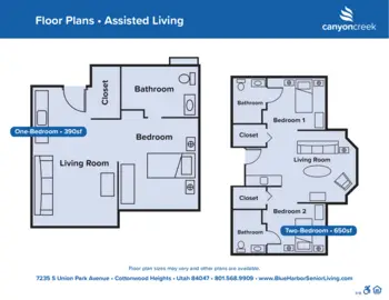 Floorplan of Canyon Creek, Assisted Living, Midvale, UT 1