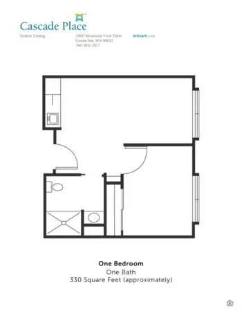 Floorplan of Cascade Place, Assisted Living, Enumclaw, WA 2