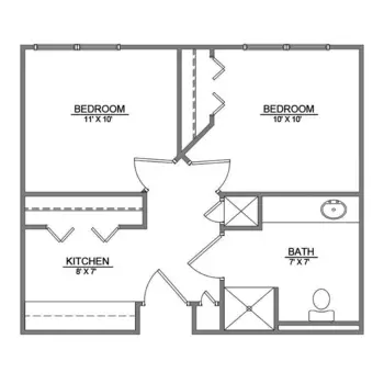 Floorplan of Cedar Hills Senior Living Center, Assisted Living, Cookeville, TN 1